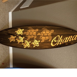 wall hanging surf board surfboard decor hawaiian beach surfing beach decor