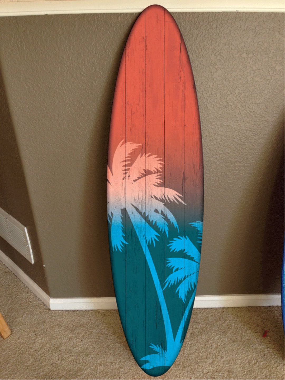Tabla de surf colgante de pared decoración de tabla de surf playa hawaiana  surf decoración de playa