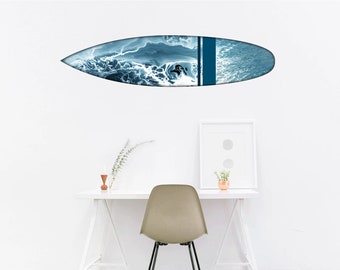 Epoxy Surfboard Wall Decor: Custom Beach House Art (47" Long)