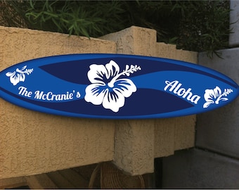 Epoxy Surfboard Decor: 5' Hawaiian Beach Art