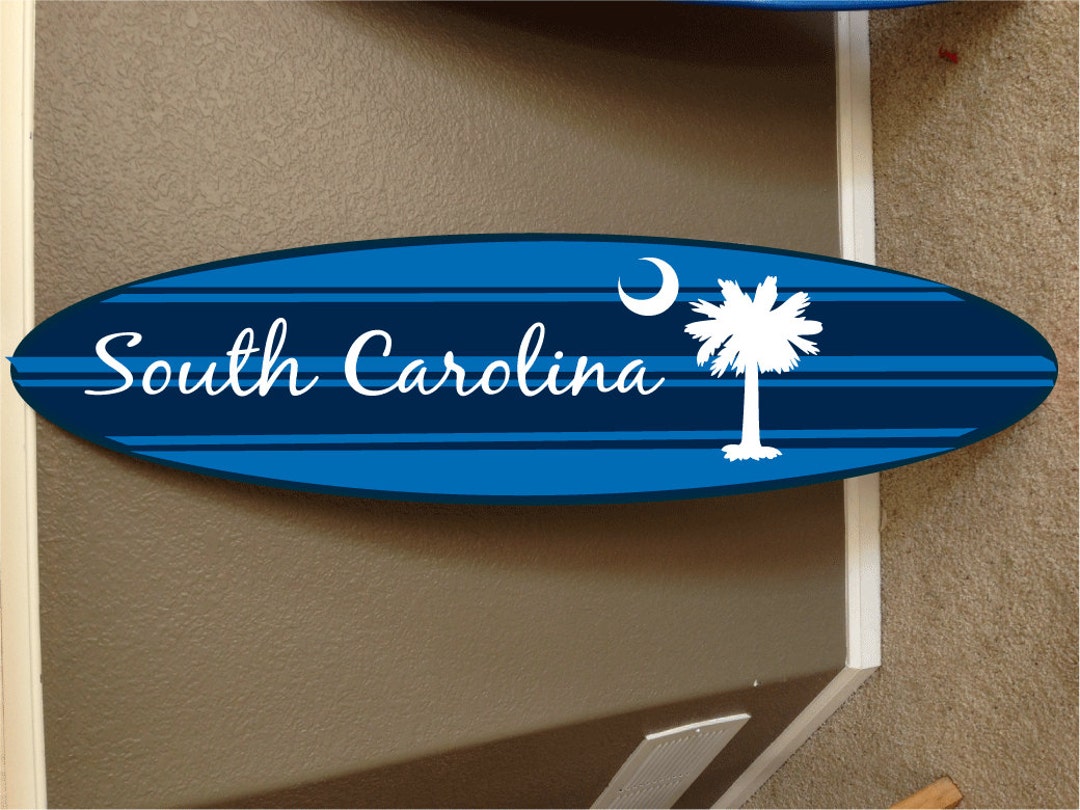 Custom South Carolina Surfboard Decor: Beach House Art (48 Inch) - Etsy