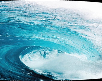 Custom Epoxy Surfboard Decor: Hawaiian Beach Art (6 ft)