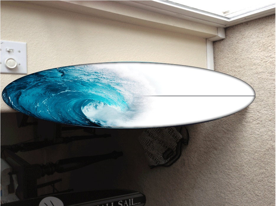 Custom Surfboard Decor: Hawaiian Beach Theme, Personalized Name (5ft)