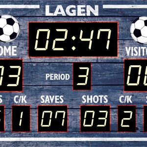 soccer wall decal, Kids room wall decal, soccer scoreboard wall decal