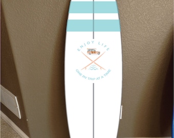 Custom Surfboard Wall Hanging: Hawaiian Beach Decor (48 inch)