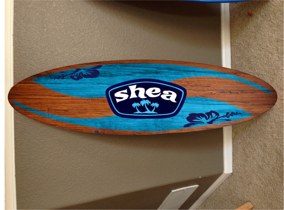 Wall Hanging Surf Board Surfboard Decor Hawaiian Beach Surfing Beach ...