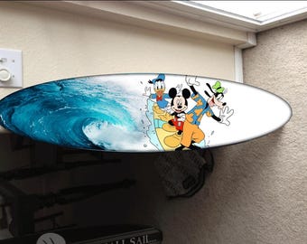Custom Surfboard Decor: Hawaiian Beach Theme, Personalized Name