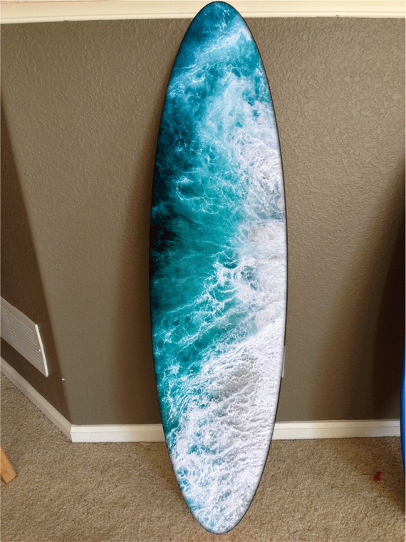 Tabla de surf para colgar en la pared con acabado epoxi de - Etsy México