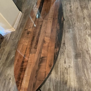 Surfboard coffee table Fishtale surfboard coffee table