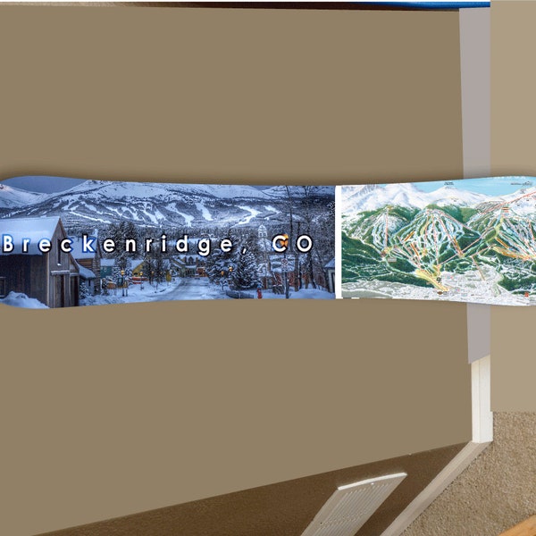 Custom Breckenridge Snowboard Decor: Mountain Skiing Art
