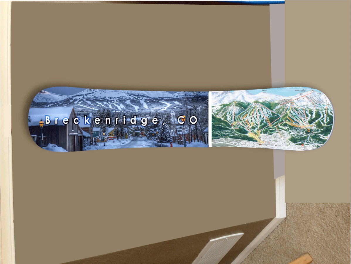 Snowboard Decor Breckenridge Snowboard Decor Mountain Skiing Etsy