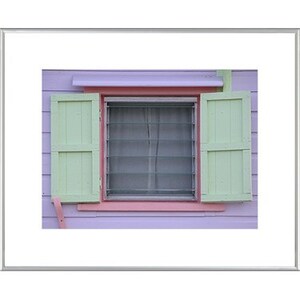 Hope Town Beach Cottage Abaco, Bahama Out Islands Coastal Pastel Painted Shutters Clapboard Shabby Chic Cottage Pink Purple Mint Green image 2