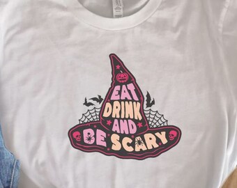 Halloween Unisex T-shirt, Spooky Season, Halloween Shirt, Pastel Halloween, Fall Fashion, Teacher Halloween, Witch Shirt, Pink Halloween Tee