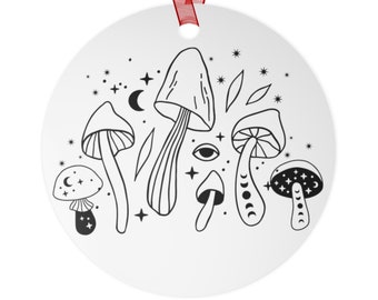 Boho Mushroom Christmas Ornament