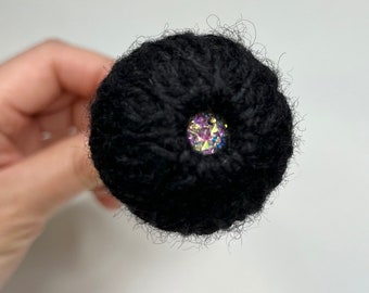 Mazos de tambor de lengua + Diamante de imitación AB / Serie Premium / Regalo para jugador de tambor de tanque / Negro / Abedul, Madera + Núcleo de látex - 9.25" (1 par)