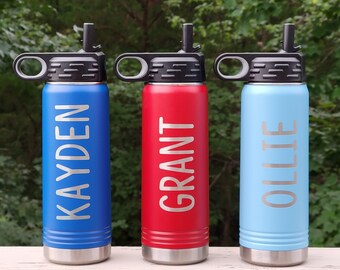 Water Bottle For Kids, Back to School Water Bottle, Personalized Water Bottle, Kids Water Bottle, Insulated Water Bottle, Engraved, Name