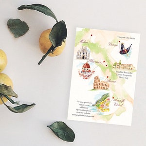Aangepaste aquarel kaart, bruiloft kaart, geïllustreerde bruiloft kaart, aquarel bruiloft uitnodiging met kaart