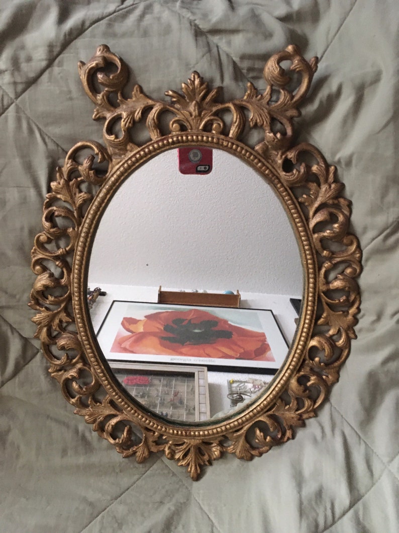 Antique Castiron Mirror Etsy