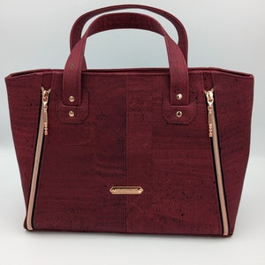 Weinrot und Rosegold Handtasche Rebel Leia Star Wars Prinzessin Blumen Lichtschwert