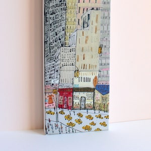 EMPIRE STATE BUILDING, New York Canvas Art, Nyc Giclee Print, New York Taxis, Manhattan Painting, New York Diner, Skyscaper