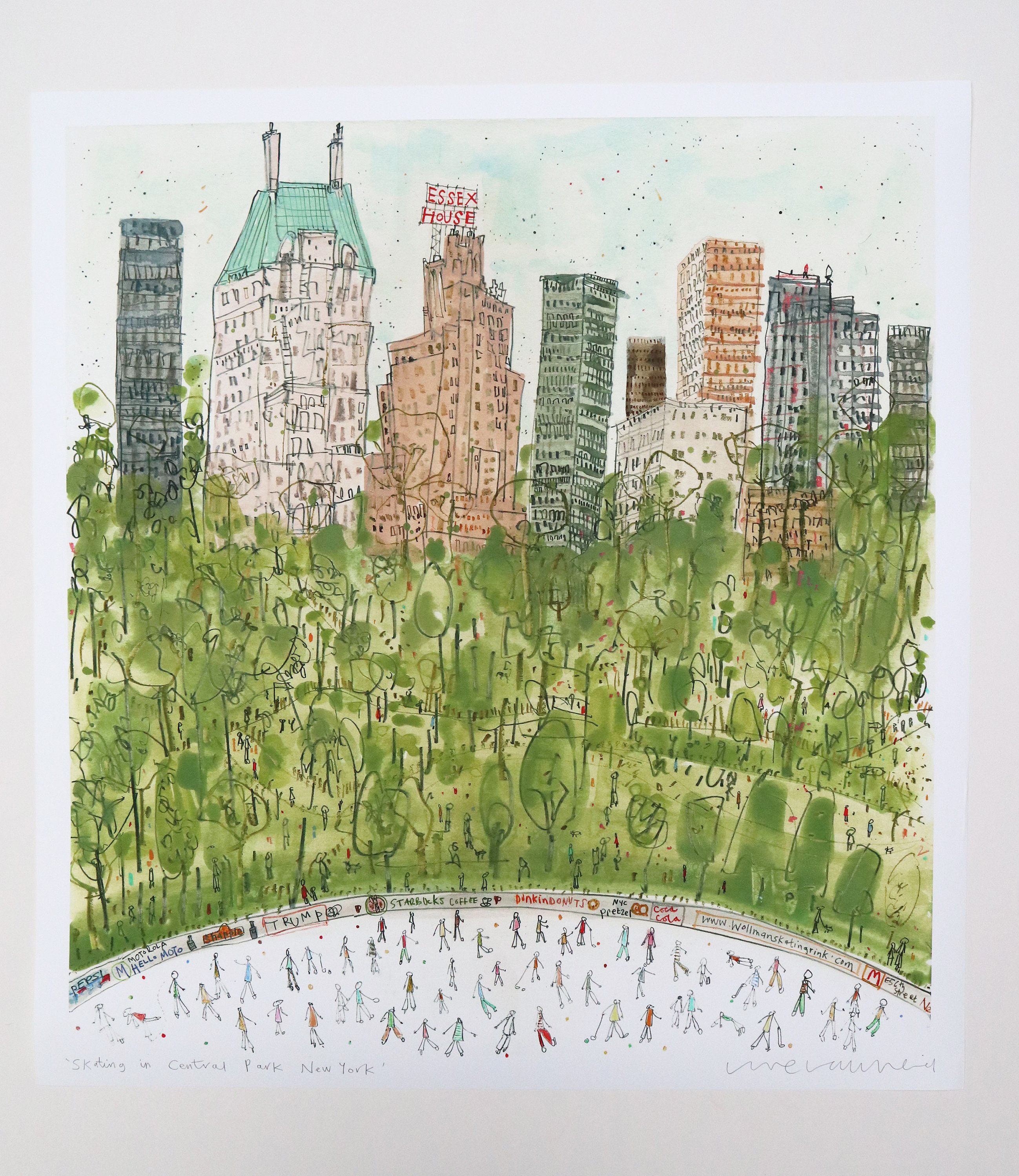 CENTRAL PARK PRINT, Signed Giclee Print, Large New York Art
