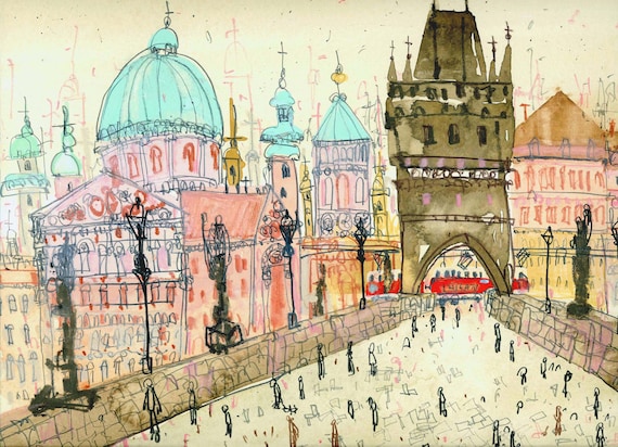 油絵チエコ、カレル橋