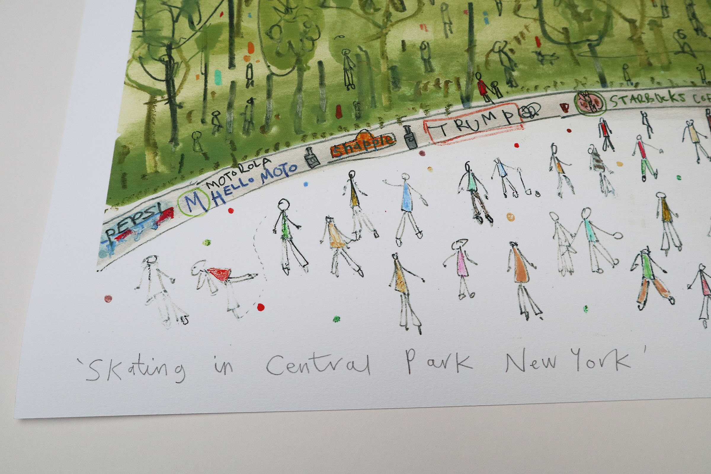 Central Park Fall Serigraph 12x18 by Alexander Chen - For