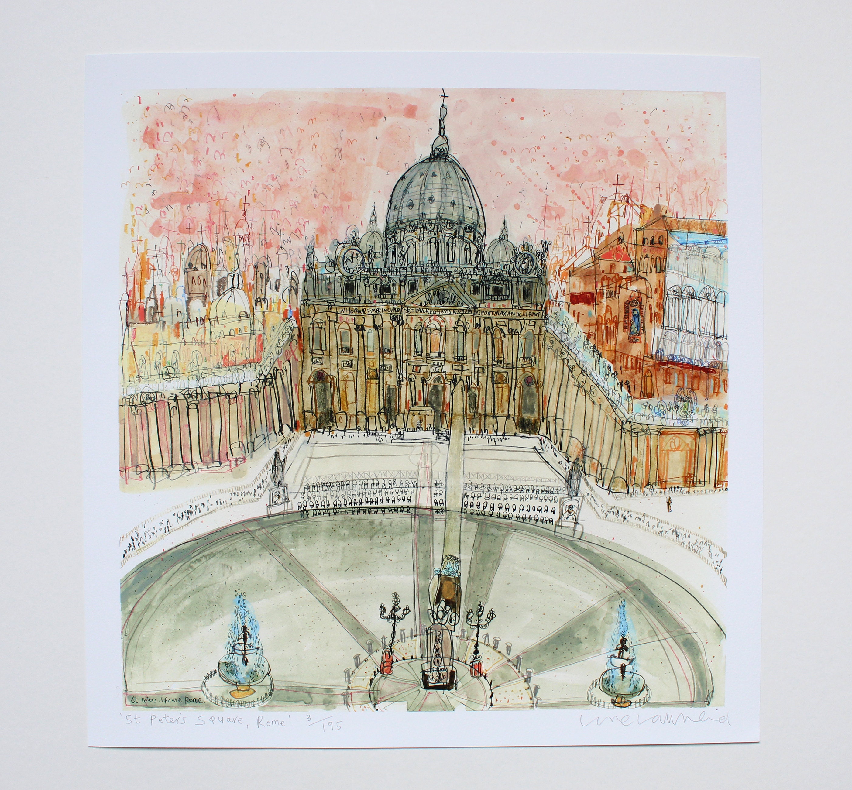 Vatican City Watercolor Drawing · Creative Fabrica