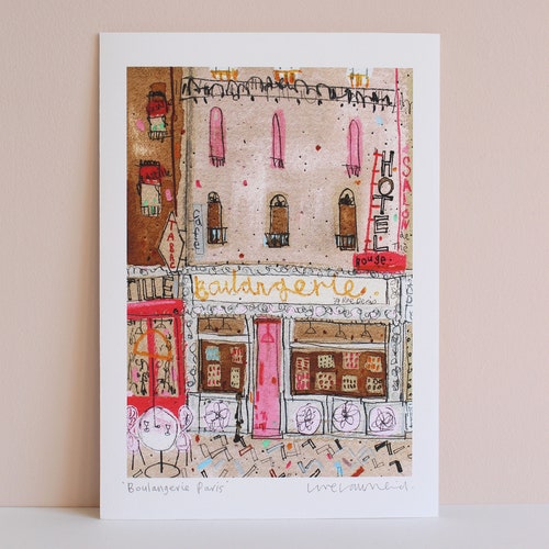 MONTMARTRE PARIS ART Watercolor French Painting Sacre Coeur Etsy