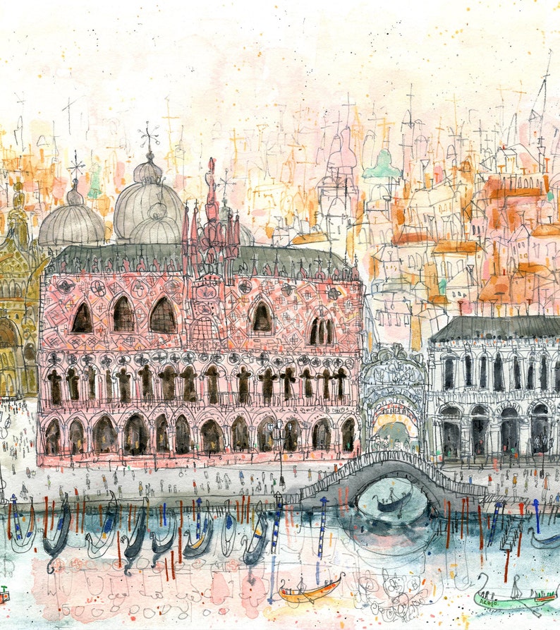 Venice, the Grand Canal Looking East with Santa Maria della Salute Fra - de Young & Legion of Honor Museum Stores