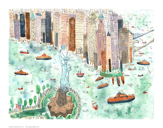 New York ニューヨーク　マンハッタン　絵画 ニューヨークの街並みが詰まった「ハート・オブ・マンハッタン