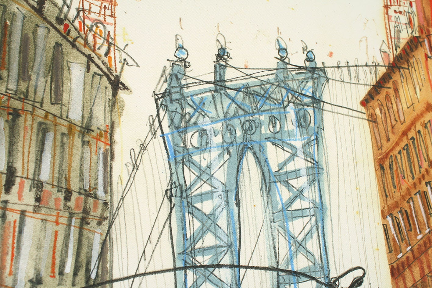 New York ニューヨーク　マンハッタン　絵画 ニューヨーク・マンハッタンを描いた壮大な作品「サンセット
