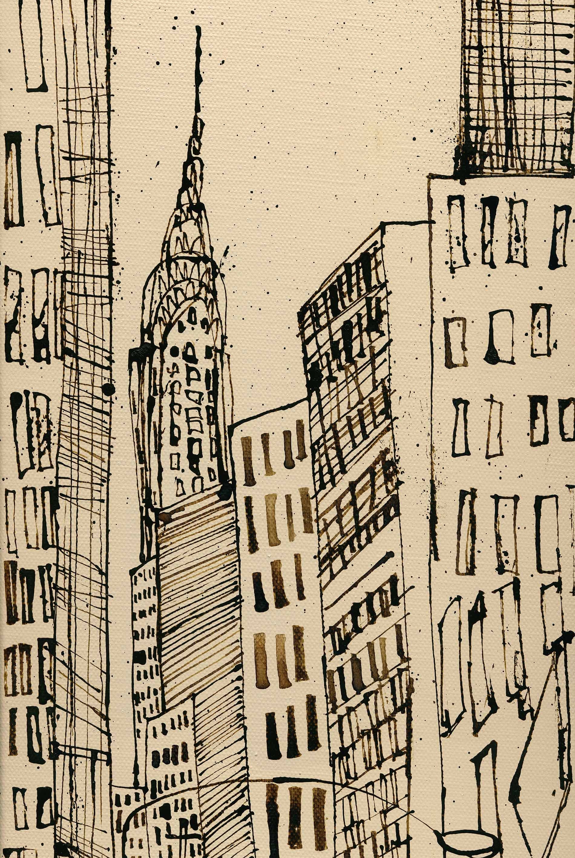 CHRYSLER BUILDING, New York Sketch, NY City Art, Signed