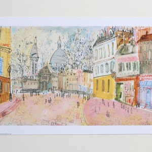 PARIS ART PRINT, Montmartre Drawing, Hotel Lautrec Giclee, Watercolor Painting, Sacre Coeur Sketch, French Wall Art, Parisian Buildings