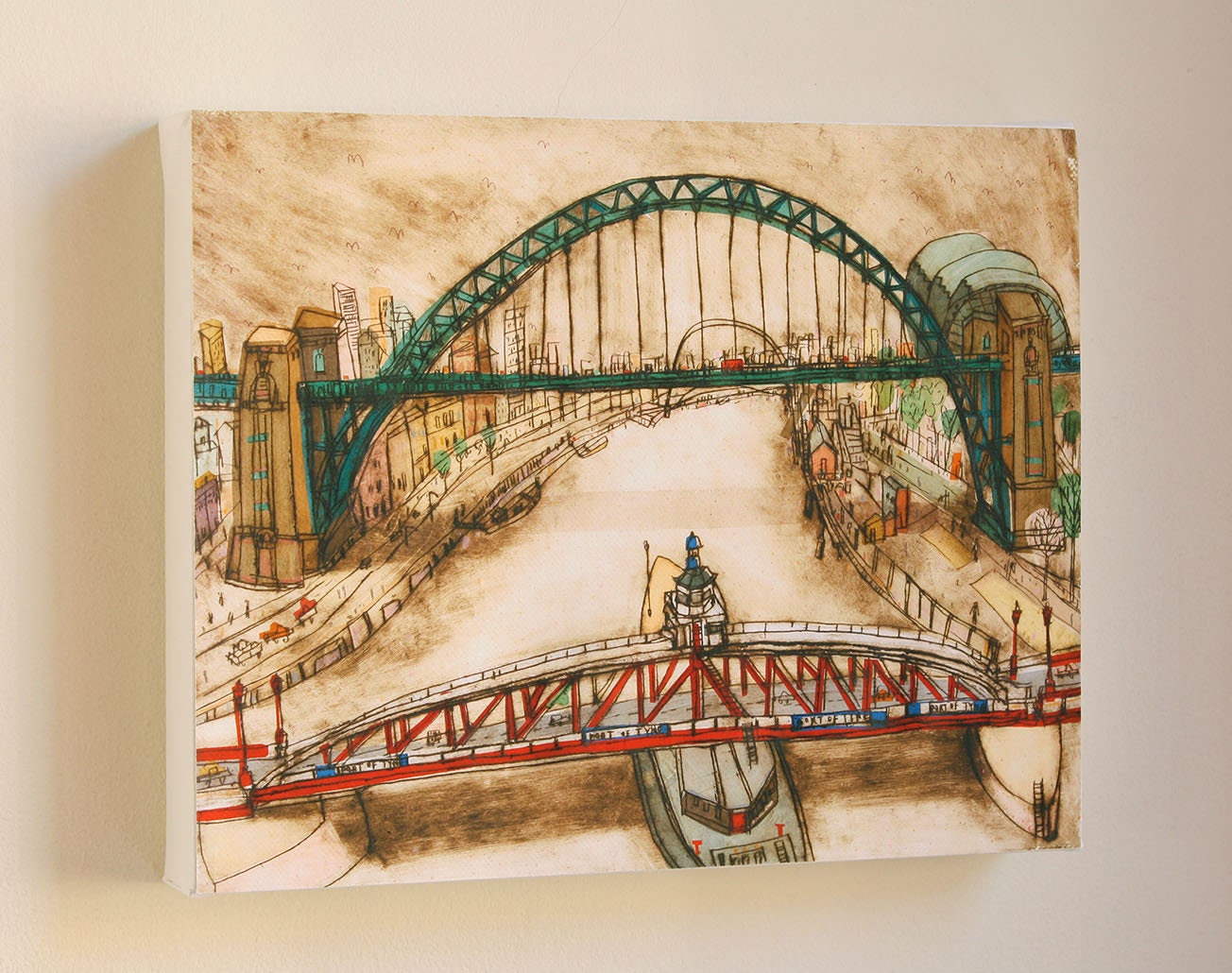 Tyne Bridge Canvas Newcastle Upon Tyne North East England Etsy