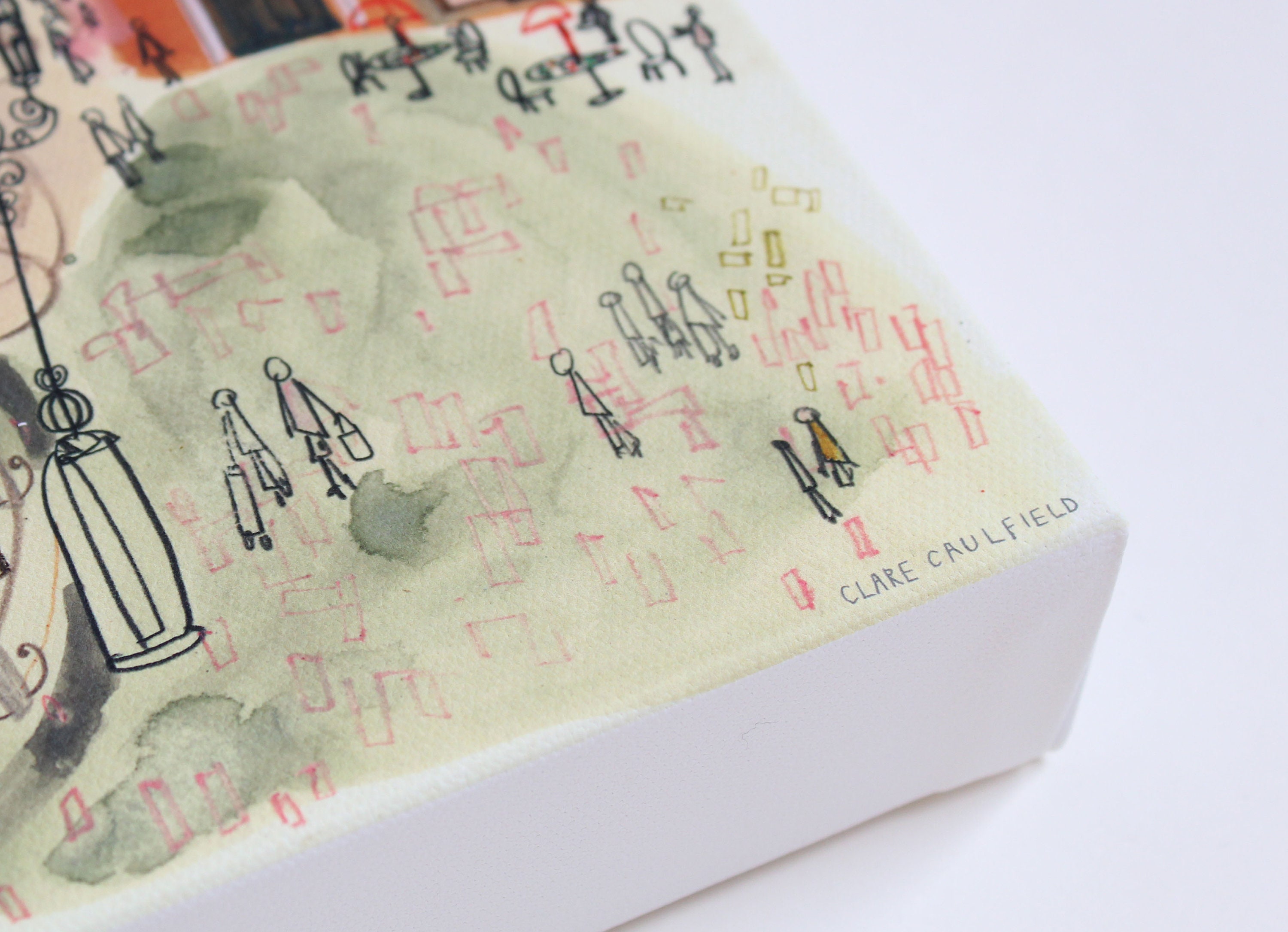 ローマのキャンバスプリント、トレビの泉のアート、水彩画、イタリアの壁画、ジクレー張りキャンバス、噴水のコイン、クレア・コールフィールド - Etsy  日本