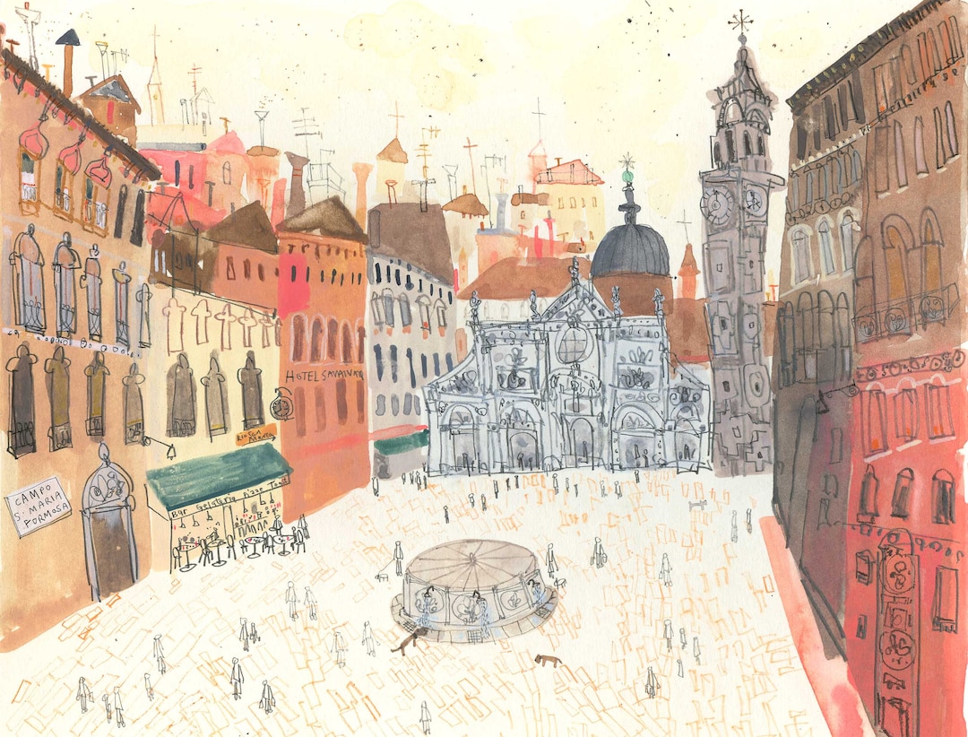 Campo Santa Maria Formosa VENICE 14x11 Giclee Print, Venetian Home ...