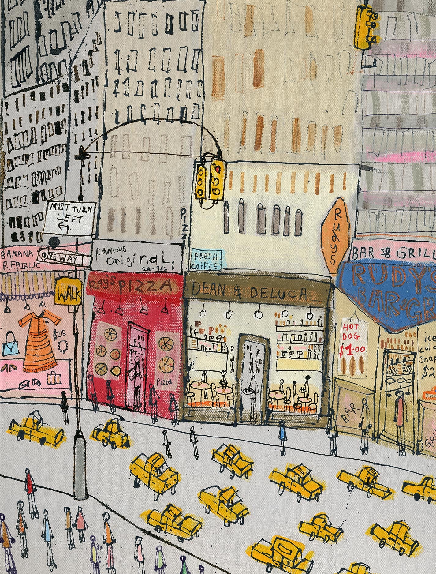 NEW YORK Print, 11 X 14 NYC Wall Art, Rays Pizza Shop