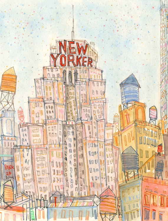 New York Art Print, New Yorker Giclee Print, 11 X 14 NYC, Water