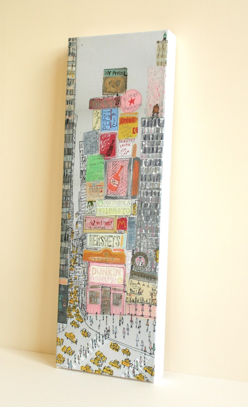 Times Square canvas New York Art Print New York Giclee New Etsy