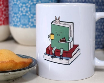 Ceramic mug - tea and cake