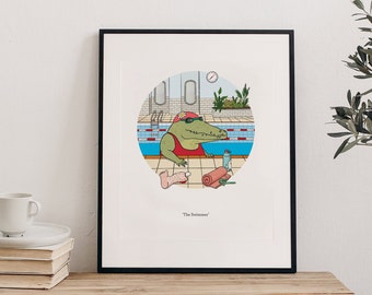 The Swimmer - A4 or A5 print - unframed