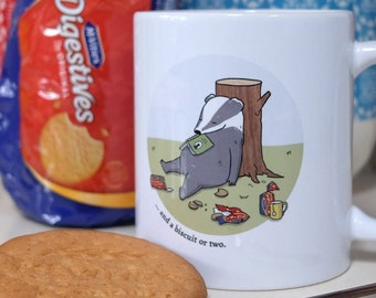 Ceramic mug - A book, a brew and a biscuit or two