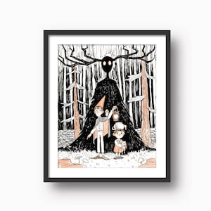Über der Gartenmauer - schwarz und weiß • 8x10 Druck