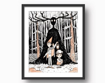 Over the Garden Wall - Black and White • 8x10 Print