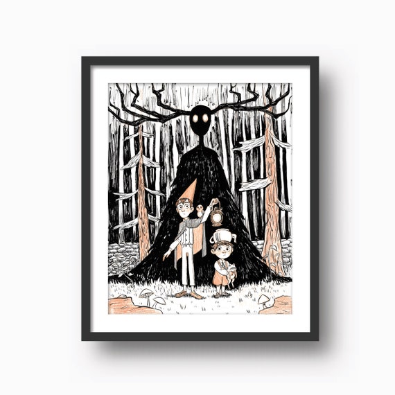 Over The Garden Wall Black And White 8x10 Print Etsy