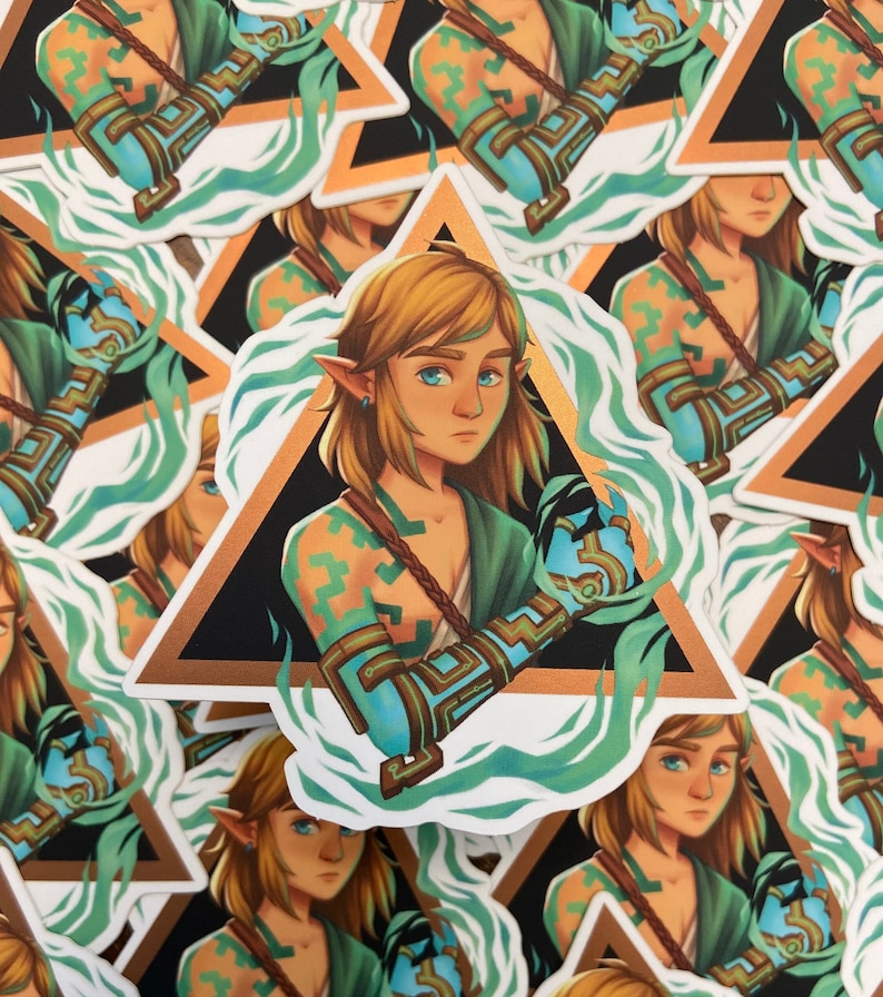 Zelda Triforce Vinyl Stickers image 3