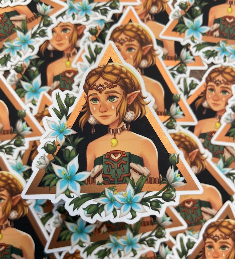 Zelda Triforce Vinyl Stickers image 2