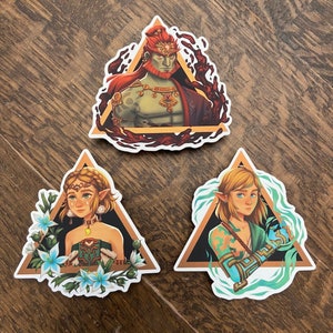 Zelda Triforce Vinyl Stickers image 1