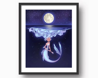 Moon Mermaid • Print